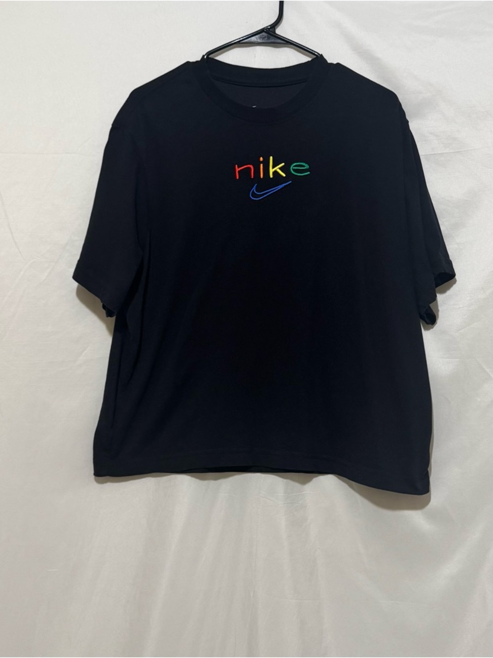 WOMENS NIKE DRI-FIT BOXY RAINBOW TRAINING TEE